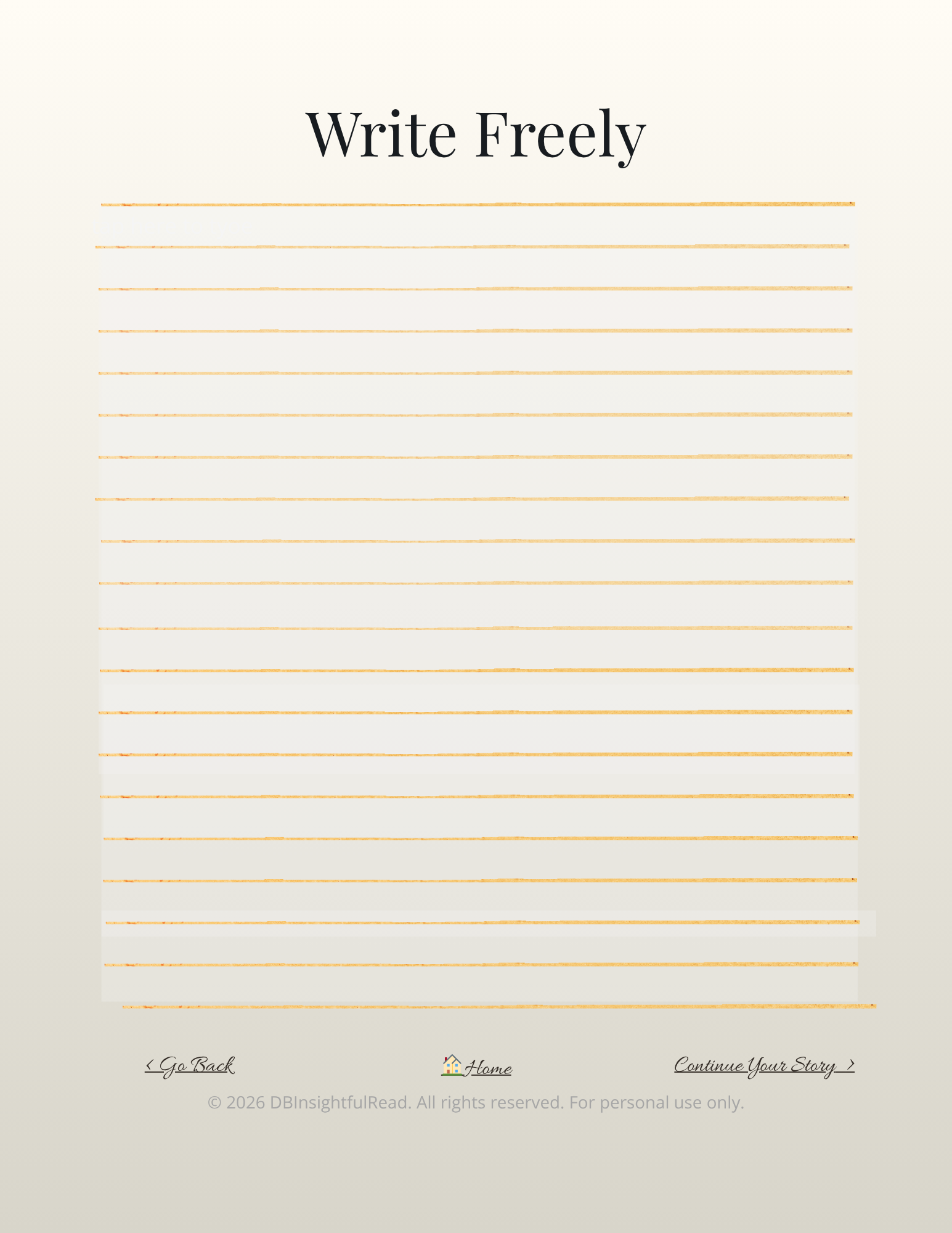 Blank lined paper with 'Write Freely' text at the top on a white background